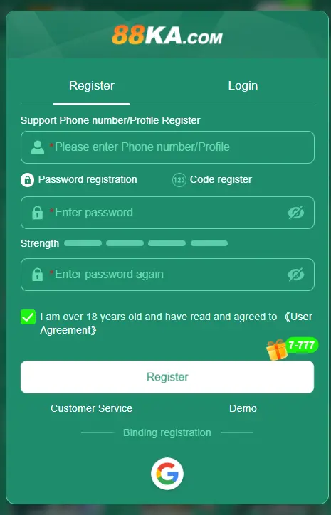 88ka game register